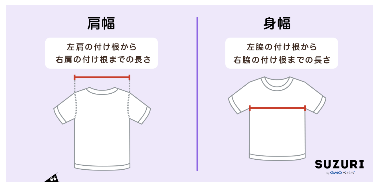 suzuri コレクション tシャツ サイズ表